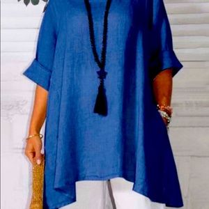 Linen blouse. Langenlook style.